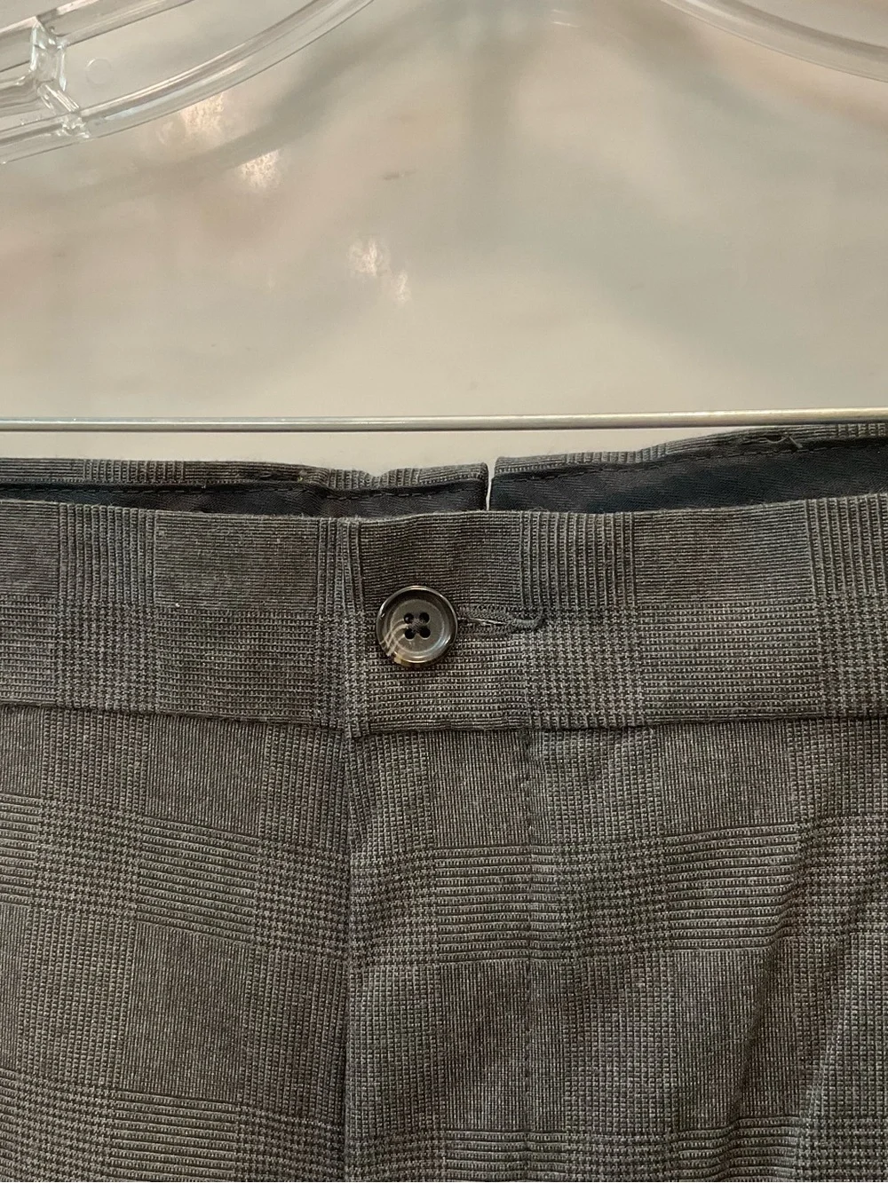 POLO Ralph Lauren Stretch Straight Fit CHARCOAL GLEN PLAID Pants size 38-30 T84